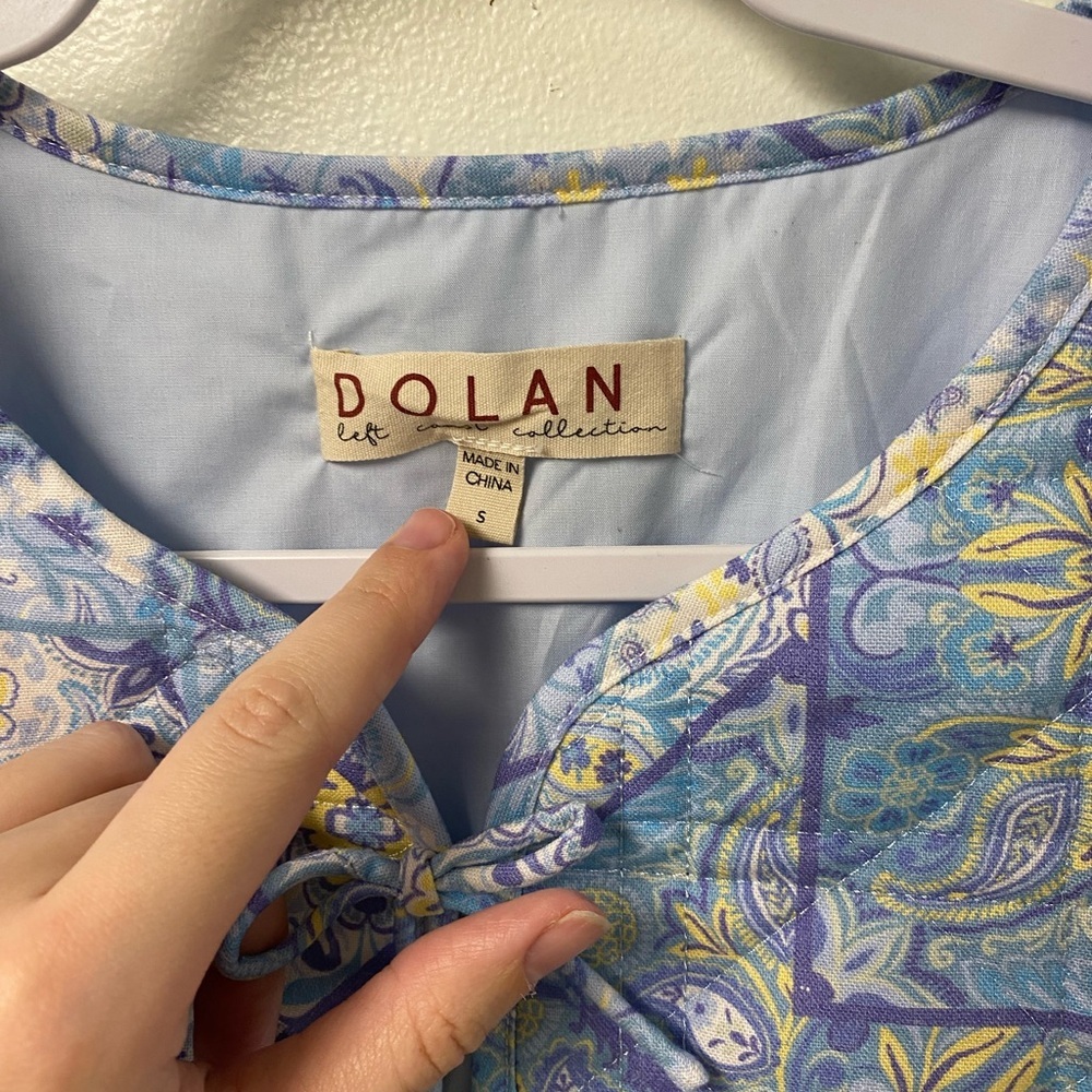 Dolan Left Coast Anthropologie Bow-Front Len Quilted Lady Jacket Blue Small - Picture 6 of 7